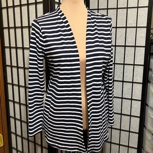 🏝CROFT & BARROW OPEN FRONT LIGHTWEIGHT JACKET, SIDE POCKETS, PETITE SMALL, NAVY